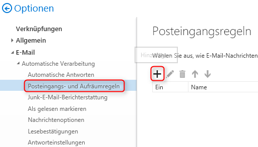 Postfach regel 8