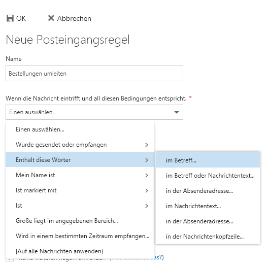 Postfach regel 9